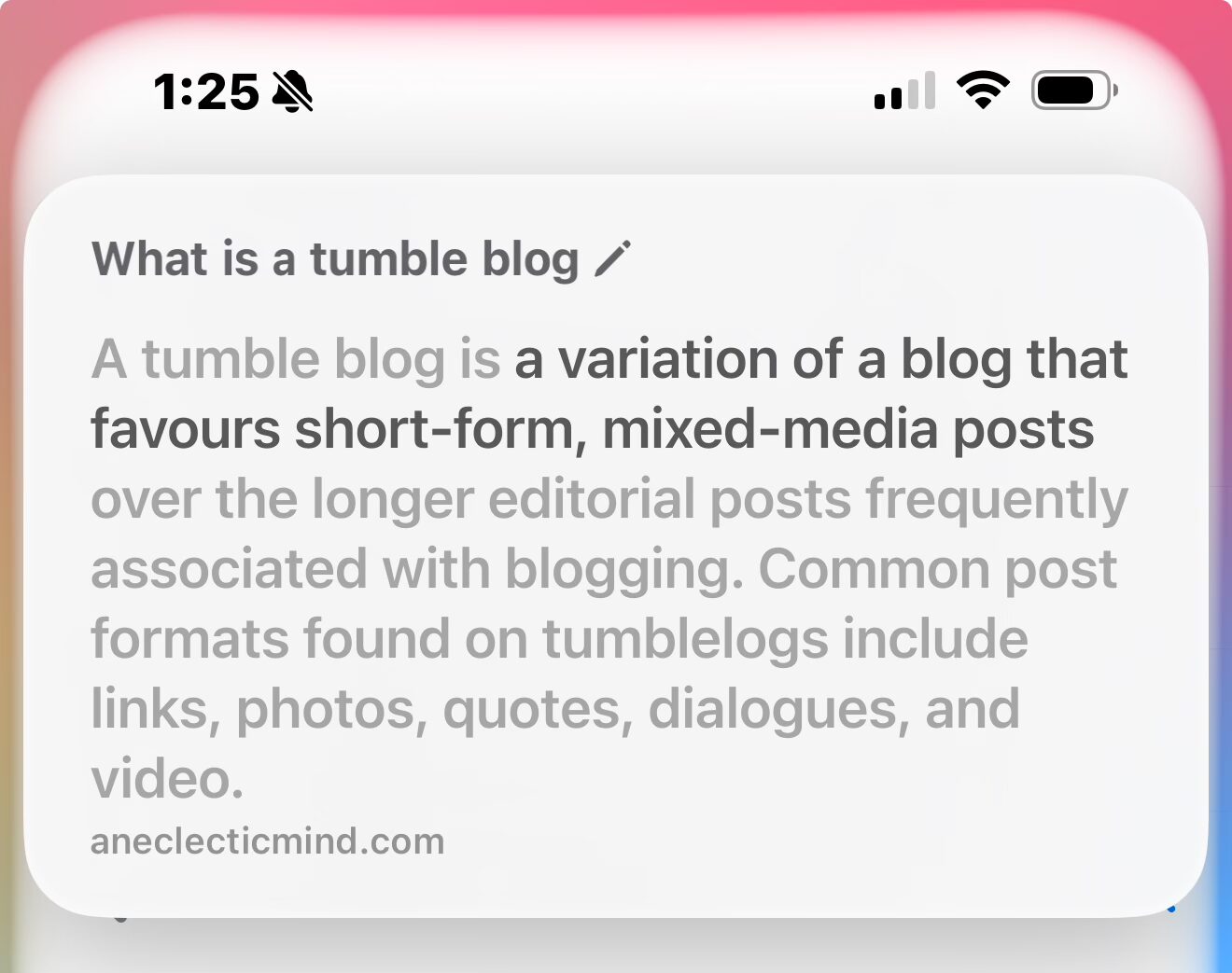 Example Tumblr Blog Post 12.1 Process 3.2 – Blog Format – Davis Media Design